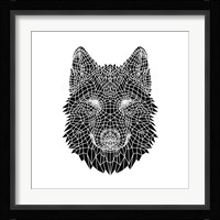 Black Woolf Head Mesh Fine Art Print
