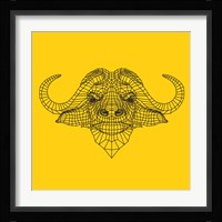 Yellow Buffalo Mesh Fine Art Print