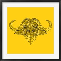 Yellow Buffalo Mesh Fine Art Print