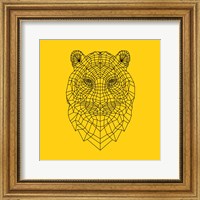 Tiger Head Yellow Mesh Fine Art Print