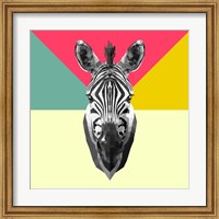 Party Zebra Head Fine Art Print