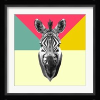 Party Zebra Head Fine Art Print