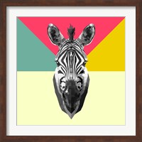 Party Zebra Head Fine Art Print