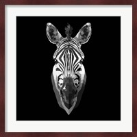 Black Zebra Head Fine Art Print