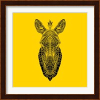 Yellow Zebra Mesh Fine Art Print