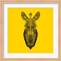Yellow Zebra Mesh Fine Art Print