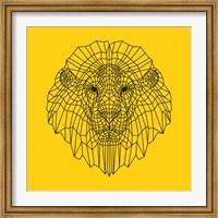 Lion Head Yellow Mesh Fine Art Print