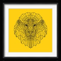 Lion Head Yellow Mesh Fine Art Print
