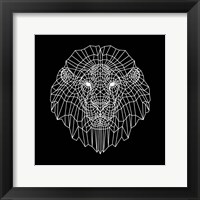 Lion Head Black Mesh Fine Art Print