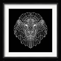 Lion Head Black Mesh Fine Art Print