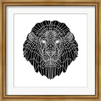 Lion Head Black Mesh 2 Fine Art Print