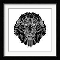 Lion Head Black Mesh 2 Fine Art Print