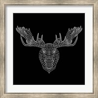 Moose Head Black Mesh Fine Art Print