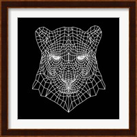 Panther Head Black Mesh Fine Art Print