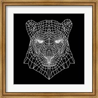Panther Head Black Mesh Fine Art Print