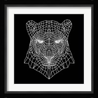 Panther Head Black Mesh Fine Art Print
