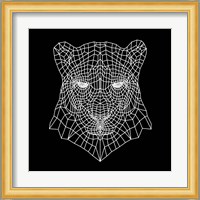 Panther Head Black Mesh Fine Art Print