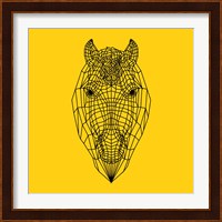 Horse Head Yellow Mesh Fine Art Print