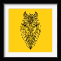 Horse Head Yellow Mesh Fine Art Print