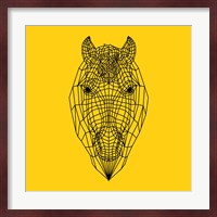 Horse Head Yellow Mesh Fine Art Print