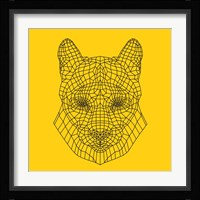 Mountain Lion Yellow Mesh Fine Art Print