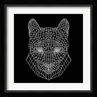 Mountain Lion Black Mesh Fine Art Print