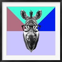 Party Zebra in Glasses Fine Art Print