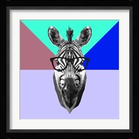 Party Zebra in Glasses Fine Art Print