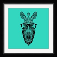 Zebra in Glasses Fine Art Print
