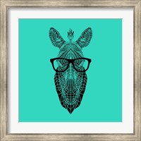 Zebra in Glasses Fine Art Print