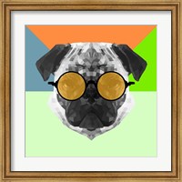 Party Pug in Yellow Glasses Fine Art Print