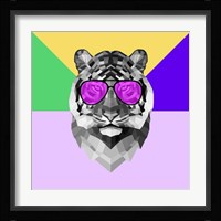 Party Tiger in Glasses Fine Art Print