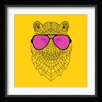Tiger in Pink Glasses Fine Art Print