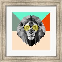 Party Lion in Glasses Fine Art Print