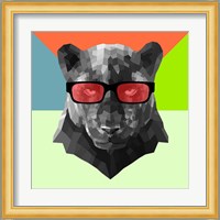 Party Panther in Red Glasses Fine Art Print