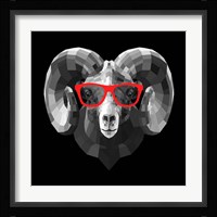 Ram in Red Glasses Fine Art Print
