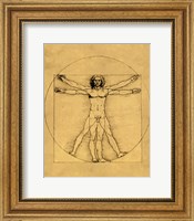 Proportions of the Human Figure - Vitruvian Man Fine Art Print
