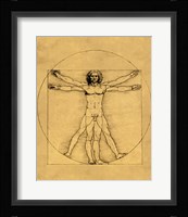 Proportions of the Human Figure - Vitruvian Man Fine Art Print
