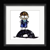 Boy on Tire Fine Art Print