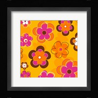Floral on Orange Fine Art Print
