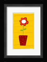 Orange Flower in Orange Pot Fine Art Print