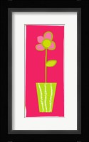 Pink Flower in Green Pot Fine Art Print