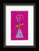 Red Flower in Purple Pot Fine Art Print