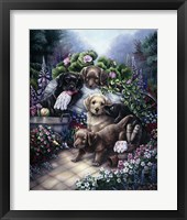 Gardening Puppies Fine Art Print