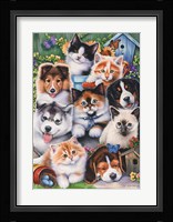 Kittens & Puppies In The Garden Fine Art Print