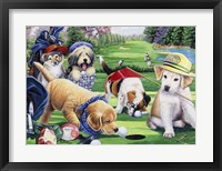 Golfing Puppies Fine Art Print