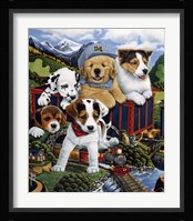 Choo Choo Puppies Fine Art Print