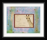 G is For Giraffe Fine Art Print