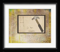 H is For Hammer Fine Art Print