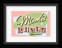 Moms Diner Retro Pink Fine Art Print